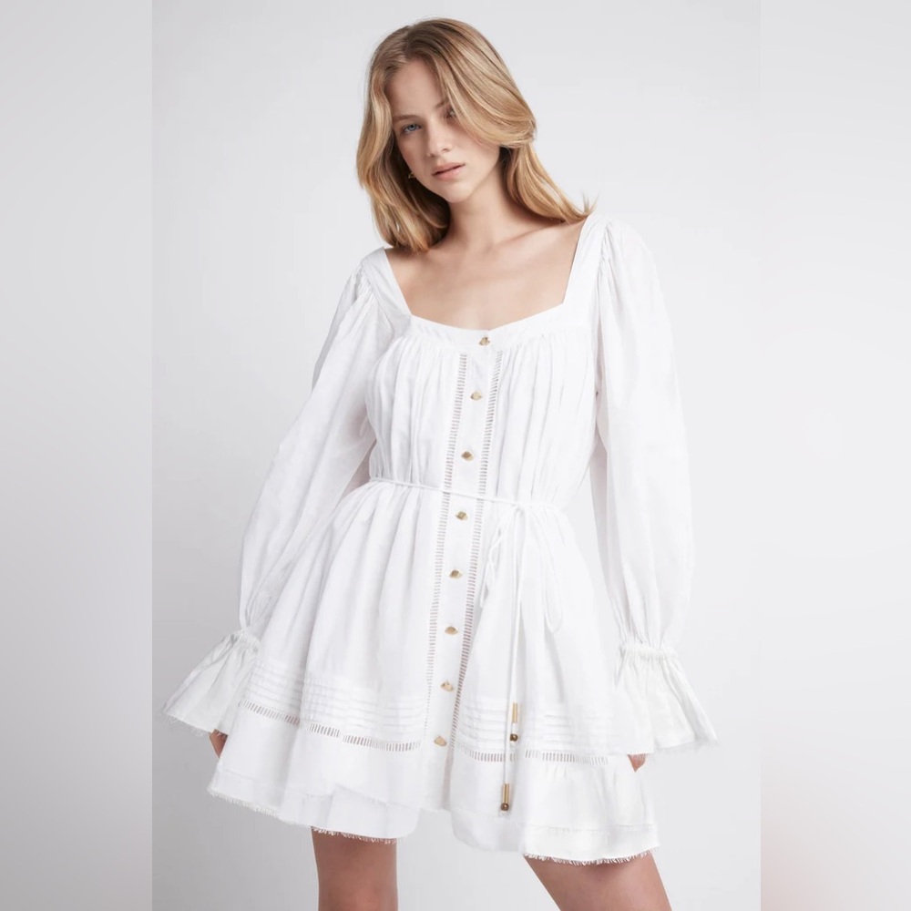 AJE ROCHELLE VOLUME SLEEVE MINI DRESS